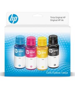 Hp Pack de 4 Botellas de Tinta Hp Gt53/Gt52 Original (9f3n4al) Negro | Cyan | Magenta | Amarillo
