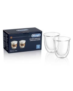Delonghi Set de Vasos de Cappuccino de Doble Pared | 190 Ml | Vidrio