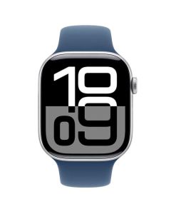 Apple Watch Series 10 Gps | 46 MM | Reloj Color Gris con Correa Deportiva Azul Denim | M/L 
