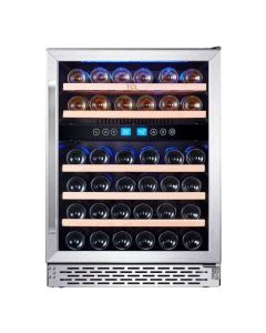TCL Vineras Empotrable 46 Botellas | 5 Niveles de Madera | 2 Zonas de Temperatura | Gas Eficiente R600