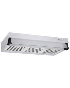 Drija Extractor de Grasa Compatto 90 | 2 Bombillos Led | 3 Velocidades con Botón | 3 Filtros de Carbón | Acero Inoxidable 