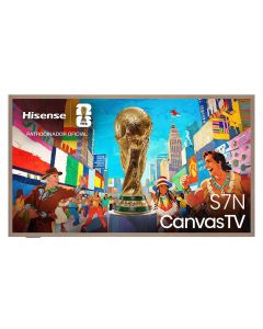 Hisense Televisor Canvastv 65" | 4k | Qled | Serie S7 | Hi-Matte | Soporte de Pared Ultrafino | 3 Años de Garantía