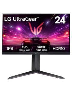 LG Monitor Gamer Ultragear Plano 24" | Fhd-Ips | 180hz | Estabilizador de Negro | Negro
