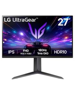 LG Monitor Gamer Ultragear Plano 27" | Fhd-Ips | 180hz | Hdr10 | Estabilizador de Negro | Negro