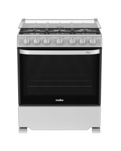 Mabe Estufa a Gas 30" | 6 Quemadores | Parrillas de Hierro Fundido | Encendido Eléctrico | Plateado