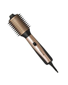 Remington Cepillo de Aire Caliente Multiestilizador | Terapia con Keratina y Aceite de Árgan | Cerámica | 3 Accesorios | Dorado/Negro