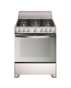 Frigidaire Estufa a Gas 30" | 6 Quemadores | Parillas de Hierro Fundido | Vaporbake | Plateado