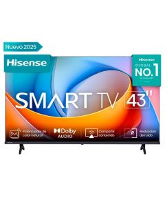 Hisense Televisor de 43" | Fhd | Smart Vidaa | Wi-Fi | Bluetooth | 1 Año de Garantía