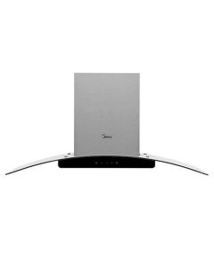 Midea Campana Extractora de Pared 36" | Vidrio Templado Curvo | Panel de Control Táctil | 2 Filtros de Carbón | Plateado
