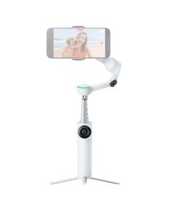 Insta360 Estabilizador de Mano Flow 2 Pro | Seguimiento con IA | 3 Ejes | Batería 1100 Mah | Blanco