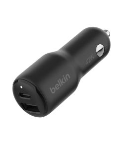 Belkin Cargador Doble para Auto | 42w | USB a - USB C | Negro
