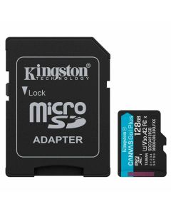 Kingston Tarjeta de Memoria Microsd Canvas Go! Plus | 128gb | Gen4 | 200mb/S | A2 U3