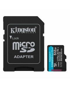 Kingston Tarjeta de Memoria Microsd Canvas Go! Plus | 512gb | Gen4 | 200mb/S | A2 U3