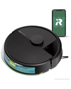 I Robot Aspiradora Robot Roomba 105 Combo | Potencia de Succión 70 Veces Superior | Sistema de Limpieza en 4 Fases | Navega con Clearview Lidar