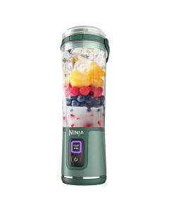 Ninja Licuadora Portátil | Recargable | Recipiente de 18 Onzas | Botón de Encendido y Mezcla | Tapa para Absorber | Verde