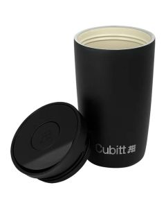 Cubitt Termo | 12oz | Tapa Press & Lift | Libre de Bpa | Acero Inoxidable | Negro