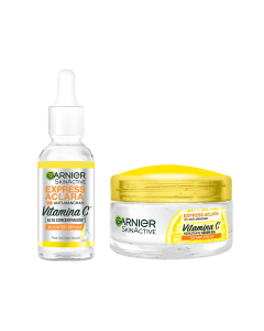 Bundle Garnier Expresuper Stay Aclara Sérum 30 ml + Garnier Expresuper Stay Hidratante Sérum Gel 50 ml