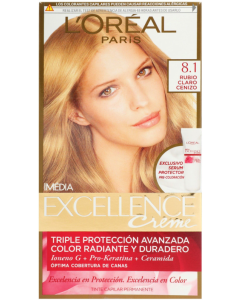 L'Oréal Paris Excellence Tinte 8.1 Rubio Claro Cenizo