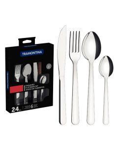 Malibu 24-Piece Stainless Steel Flatware Set 24 pieces / Stainless Steel / set of 24