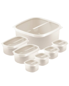 Tramontina MixColor 7-Piece Set of Cotton Polypropylene Containers with Transparent Lids 7 pieces set / cotton / set of 7