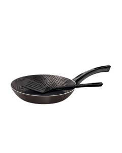 Paris Aluminum Frying Pan with Starflon Max Lead Nonstick Coating with a Nylon Spatula, 20 cm 0,8 L 2 pieces / Black / set of 2