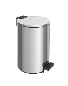Stainless steel pedal trash bin Loop with a pulished finish and removable internal bucket 12 L 12 L / Stainless Steel / 1 piece