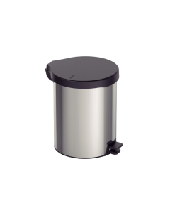 Stainless steel pedal trash can with polished finish, 12 L 12 L / Stainless Steel / 1 piece