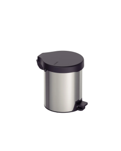 Stainless steel pedal trash can with polished finish, 5 L 5 L / Stainless Steel / 1 piece