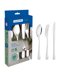 Havana stainless steel flatware16 pc set 16 pieces / Stainless Steel / Set of 16