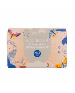 Eco Boom JOY Pañales de Bambú Natural - Medium (13-22 lbs / 6-10 kg) 32 unidades