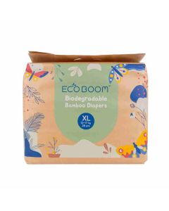 Eco Boom JOY Pañales de Bambú Natural - XL (26-37lbs / 12-17 kg) 28 unidades