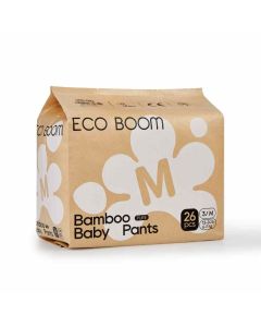 Eco Boom Pants Pañales PullUp de Bambú - M (13-24 lbs / 6-11 kg) 26 unidades