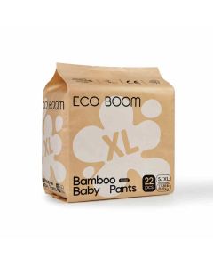Eco Boom Pants Pañales PullUp de Bambú - XL (27-38 lbs / 12-17 kg) 22 unidades