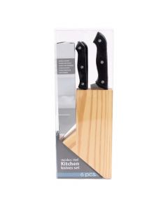 Kitchen Details Cuchillos para Cocina de Acero Inoxidable - 6 Piezas