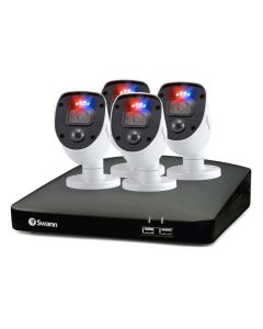 Kit De 4 Camaras Full HD Luces De Policia Deteccion De Calor Y Movimiento