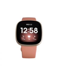 Fitbit Versa 3 GPS Smartwatch (Pink Clay / Soft Gold Aluminum)