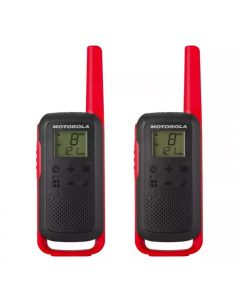 Motorola Radio De Comunicacion T210 Con Pantalla Lcd Alcance De Hasta 32 Km Rojo/Negro