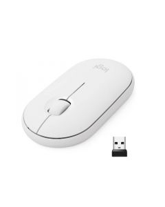 Ratón PEBBLE M350 WIRELESS MOUSE OFF WHITE Bluetooth y receptor