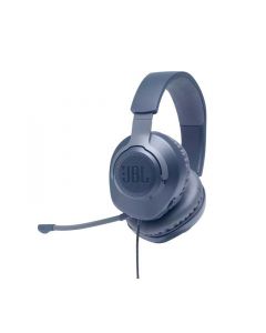 JBL Quantum 100 on Ear Blue 35mm Stereo Sound Noise Isolation Passive Detachable Boom Mic Plastic Headband