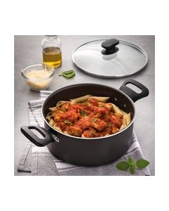 Loreto Aluminum Casserole with Starflon Max Nonstick Coating 20 cm 20 cm / Black / 1 piece