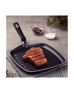 Loreto Aluminum Skillet Grill with Nonstick Coating 26 cm 26 cm / Black / 1 piece