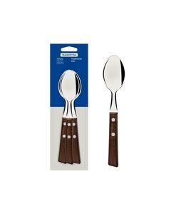 Tradicional 3-Piece Set of Table Spoons with Natural Wood Handles 3 pieces / Natural wood / set of 3