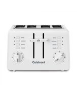 Cuisinart Tostadora de Plástico Compacta de 4 Rebanadas | Blanca
