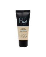 Maybelline 128 Warm Nude Base de Rostro Fit Me Matte & Poreless Super Stay Foundation
