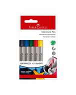 Faber Castell Marcador Permanente Multimark Plus 5 Piezas - Modelo: 153934