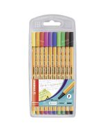 Stabilo Set de Marcadores de Colores Point 88 Punta Ultra Fina 10 Piezas - Modelo: S8810