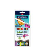 Studmark Lápices de Colores Hexagonales con Borrador - 12 Piezas - Modelo: St03466