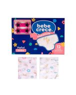 Bebe Crece Pañales de Tela Estampados Niña 12 piezas - Modelo: 3