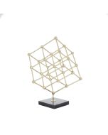 Uma Enterprises Escultura Geométrica de Mármol con Base 9" x 9" x 12"