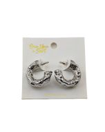 Gold Plated Argollas para Dama - Silver - Modelo: JKE2185